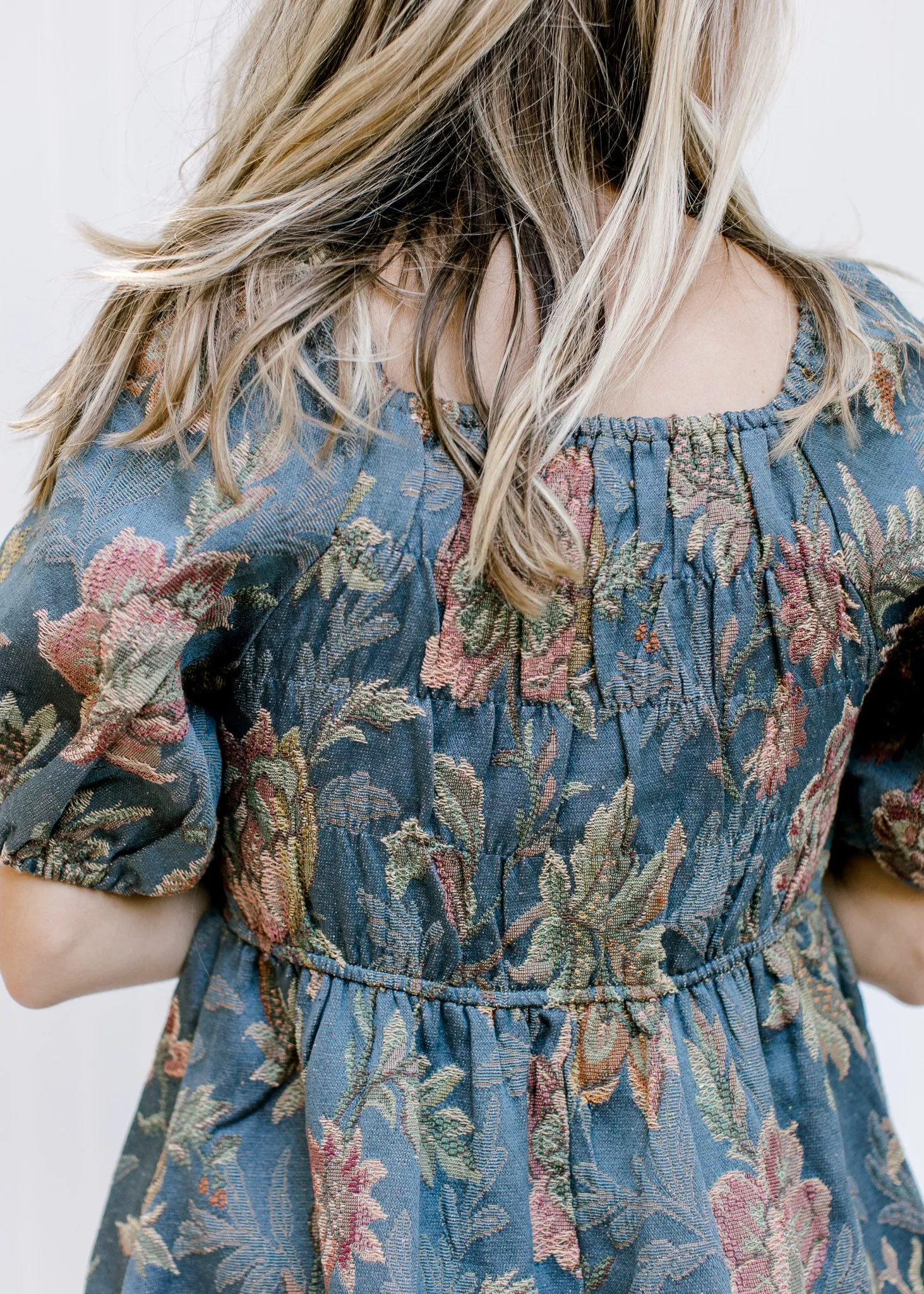 X Vintage Blue Floral Dress